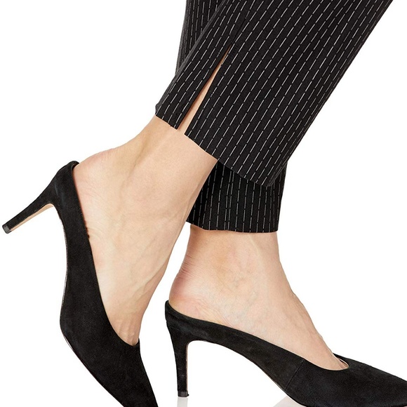 NIC+ZOE Women's Broken Stripe Cropped Pants Petite 0 Black - Picture 4 of 8